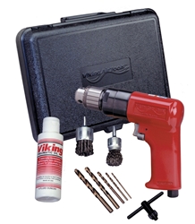  3/8” Heavy Duty Reversible Air Drill Kit