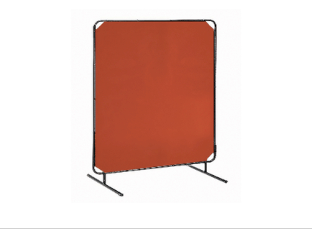 6’ x 8’ Orange Vinyl Welding Flame Retardant Curtain (Tillman)